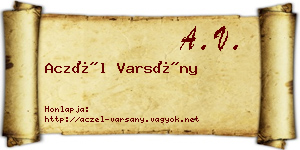 Aczél Varsány névjegykártya